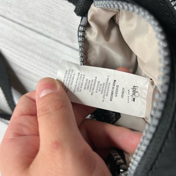 Kipling Alvar Extra Small Mini Bag Black Crossbody Purse Multizipper Pouches - Picture 8 of 8